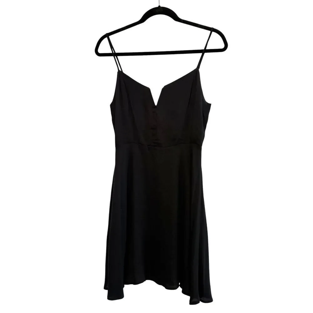 Audrey 3+1 Dress Fit & Flare Mini Black Sleeveless Solid Womens S
